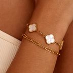 Mother Of Pearl Clover Bracelet
