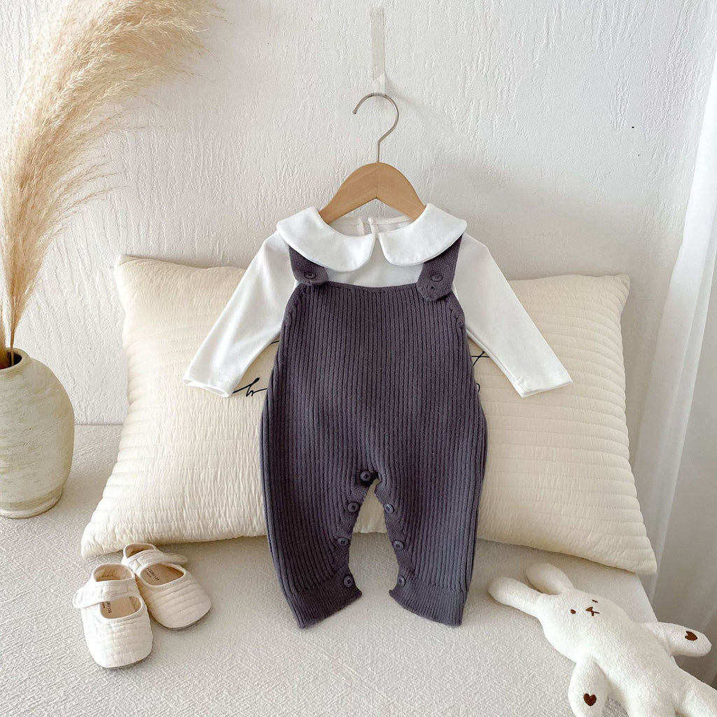 SnuggleKnit  Baby Ribbed Overalls