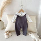 SnuggleKnit  Baby Ribbed Overalls