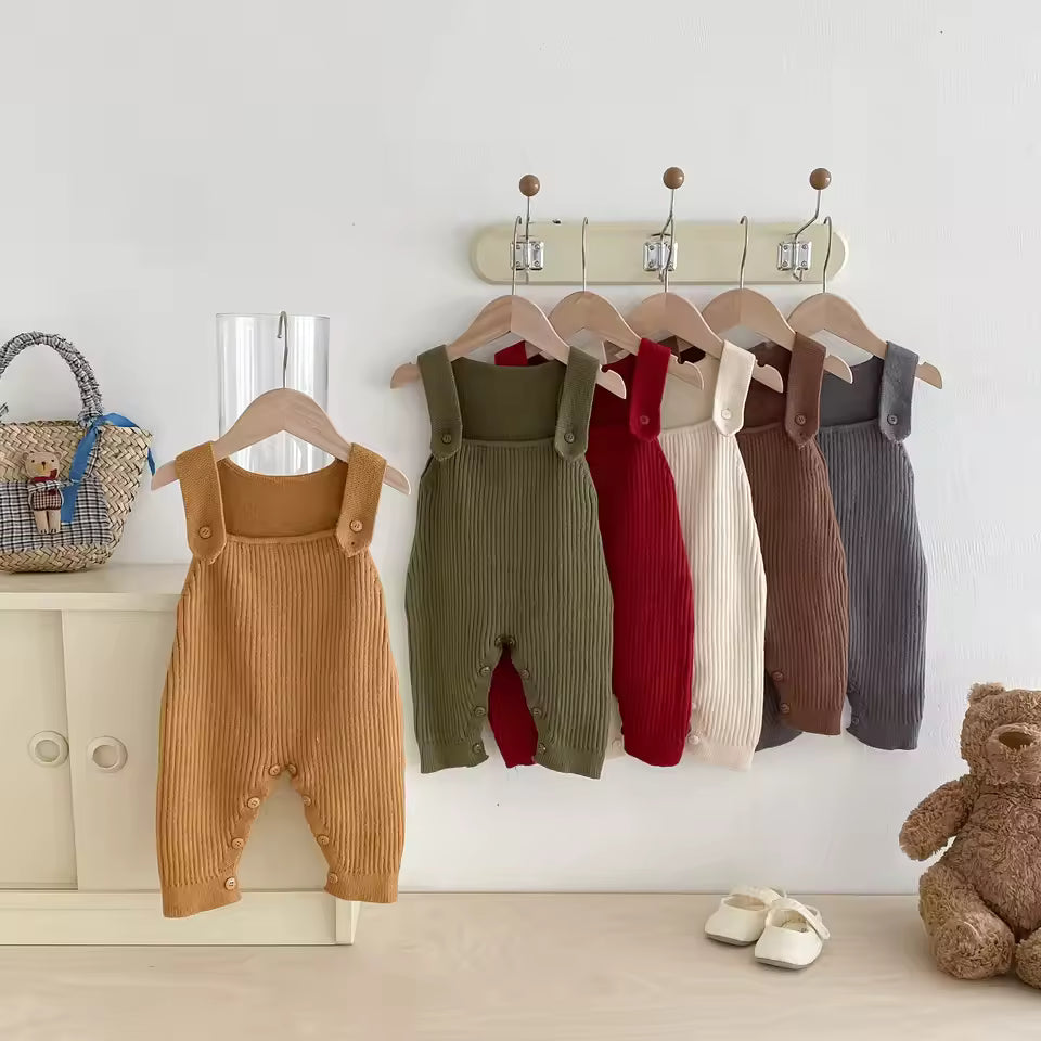 SnuggleKnit  Baby Ribbed Overalls